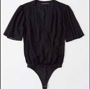 Abercrombie short sleeve wrap bodysuit